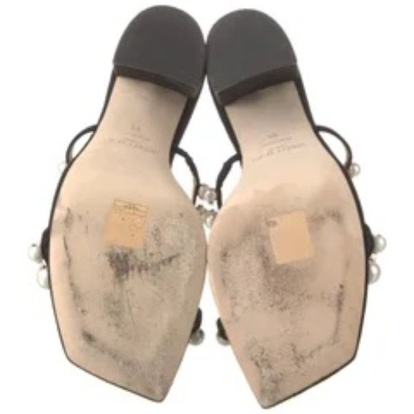 JIMMY CHOO Suede Beaded Accents Slides - Size 9 - Picture 5 of 11